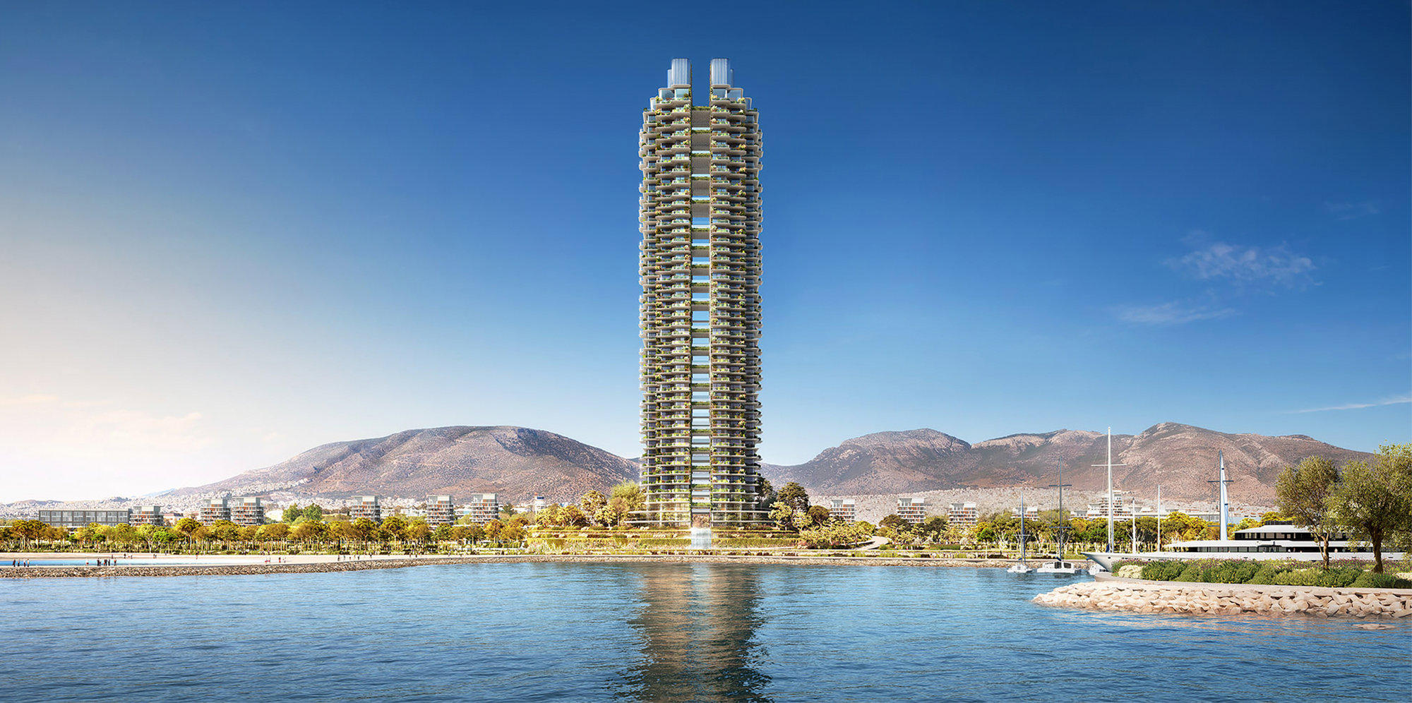 Designs For Marina Tower, The First Green High-rise Building In Greece Revealed