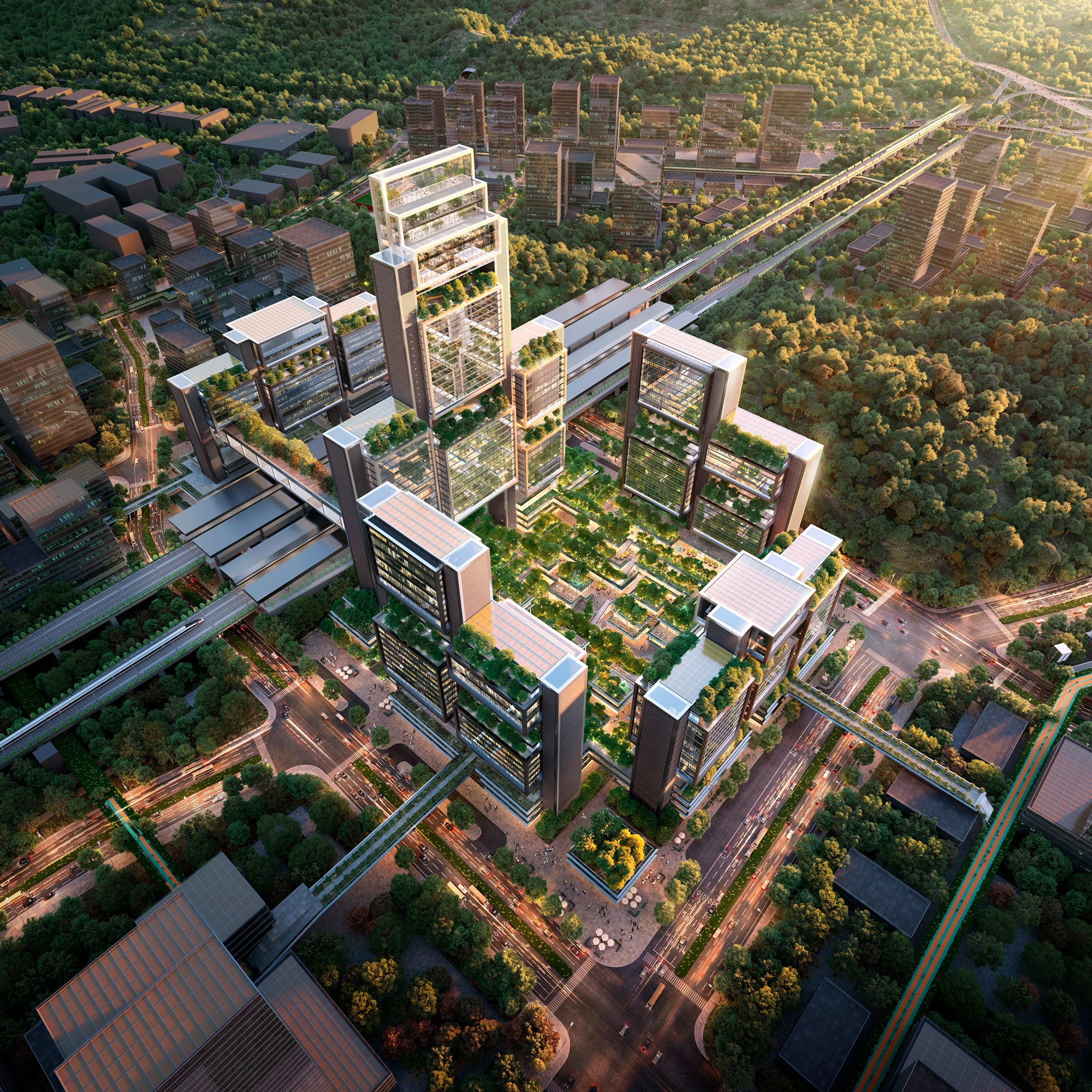 Foster + Partners Unveils Competition-winning Design Scheme For Guangming Hub