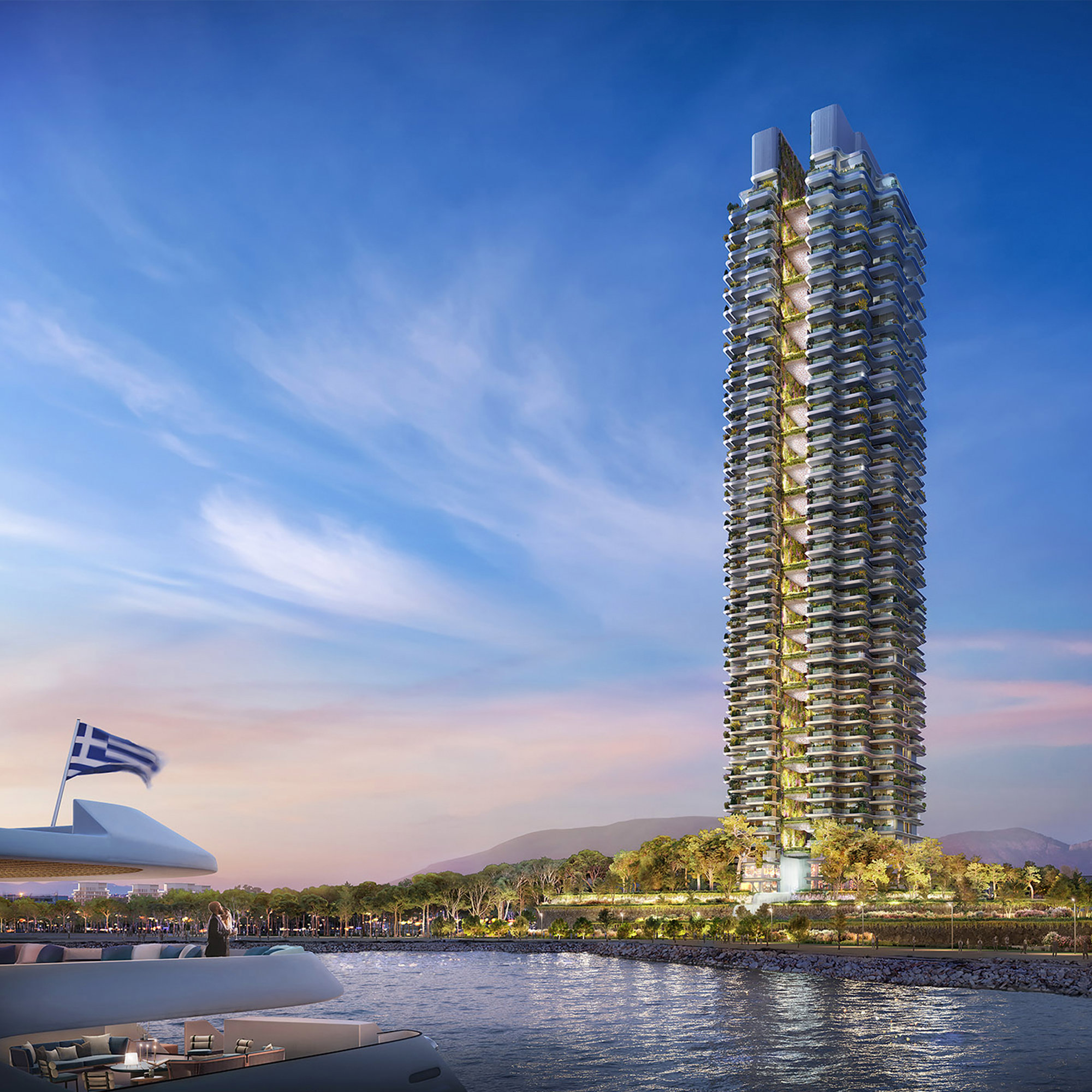 Designs For Marina Tower, The First Green High-rise Building In Greece Revealed