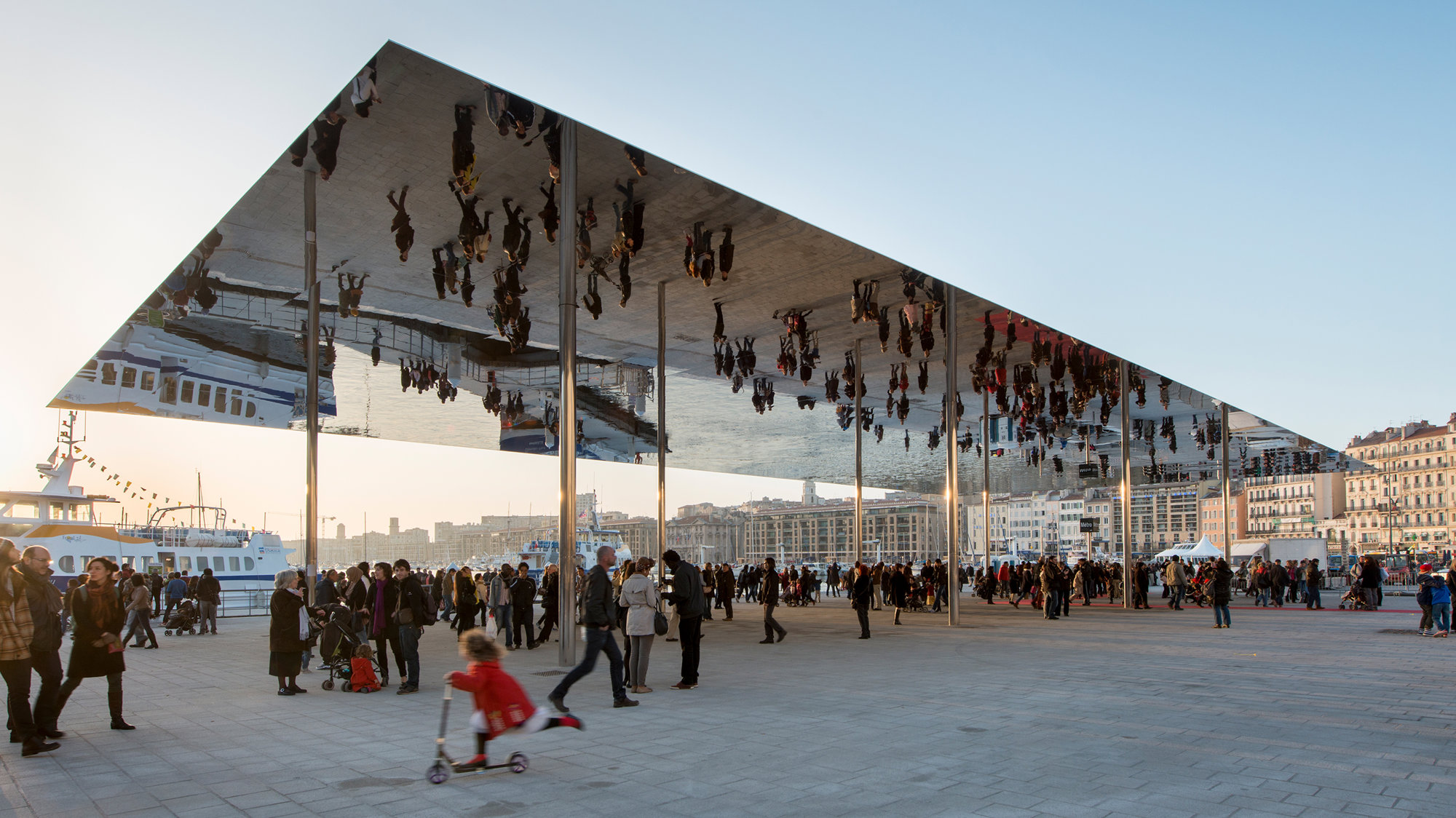 President Of Marseille Leads Opening Celebrations For New Vieux Port Pavilion