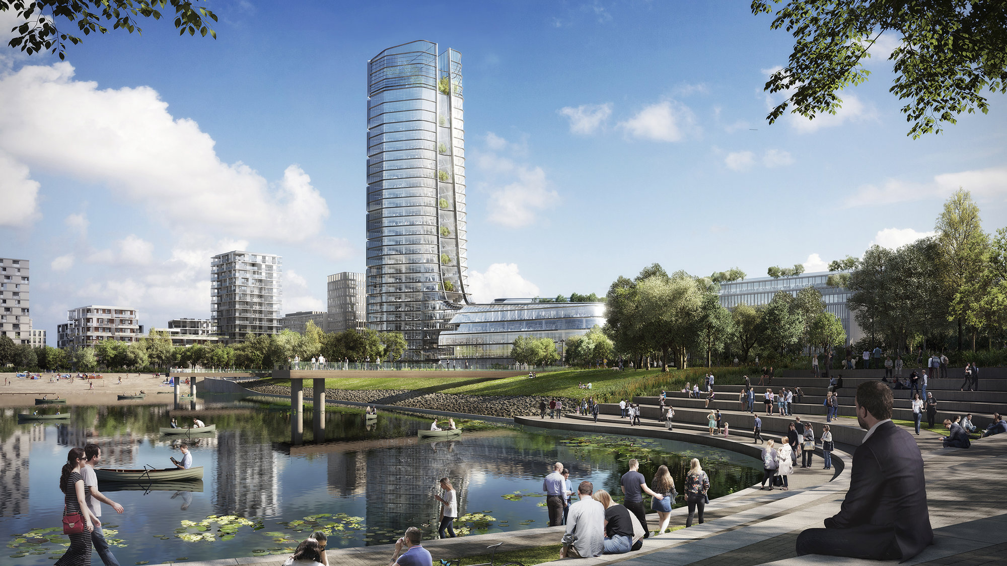 Foster + Partners' New Sustainable Vision For Mol Campus In Budapest
