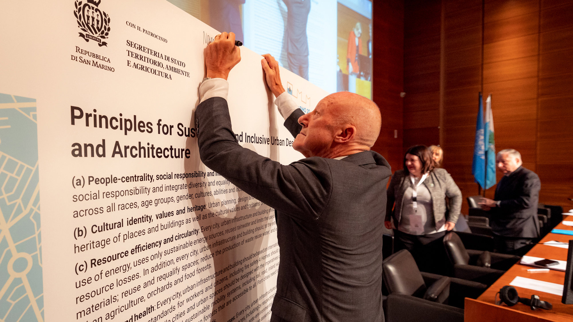Norman Foster Launches Un San Marino Declaration